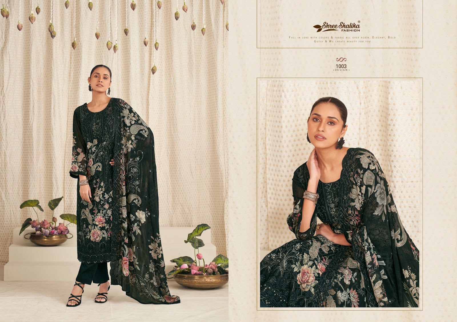 Mubarak Shree Shalika Fashion Georgette Pant Style Suits Exporter India