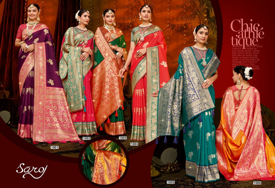 Mubarak Silk Saroski Vol 2 Saroj Banarasi Silk Sarees Exporter