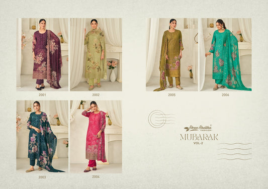 Mubarak Vol 2 Shree Shalika Fashion Georgette Pant Style Suits Wholesale Rate