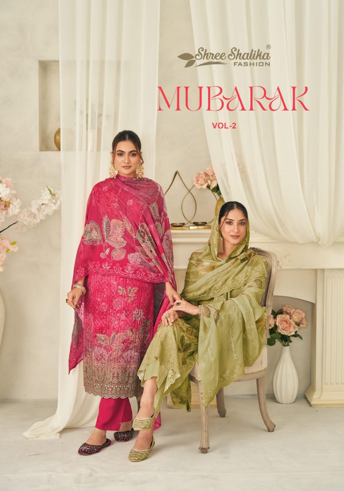 Mubarak Vol 2 Shree Shalika Fashion Georgette Pant Style Suits Wholesale Rate