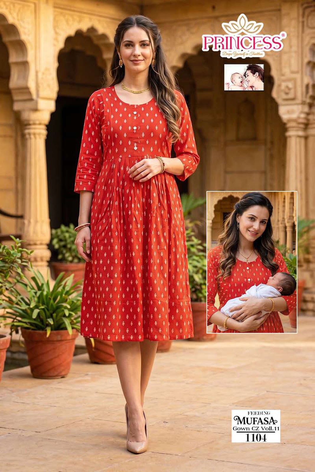 Mufasa Vol 11 Princess Creation Roman Feeding Kurtis Wholesale Rate