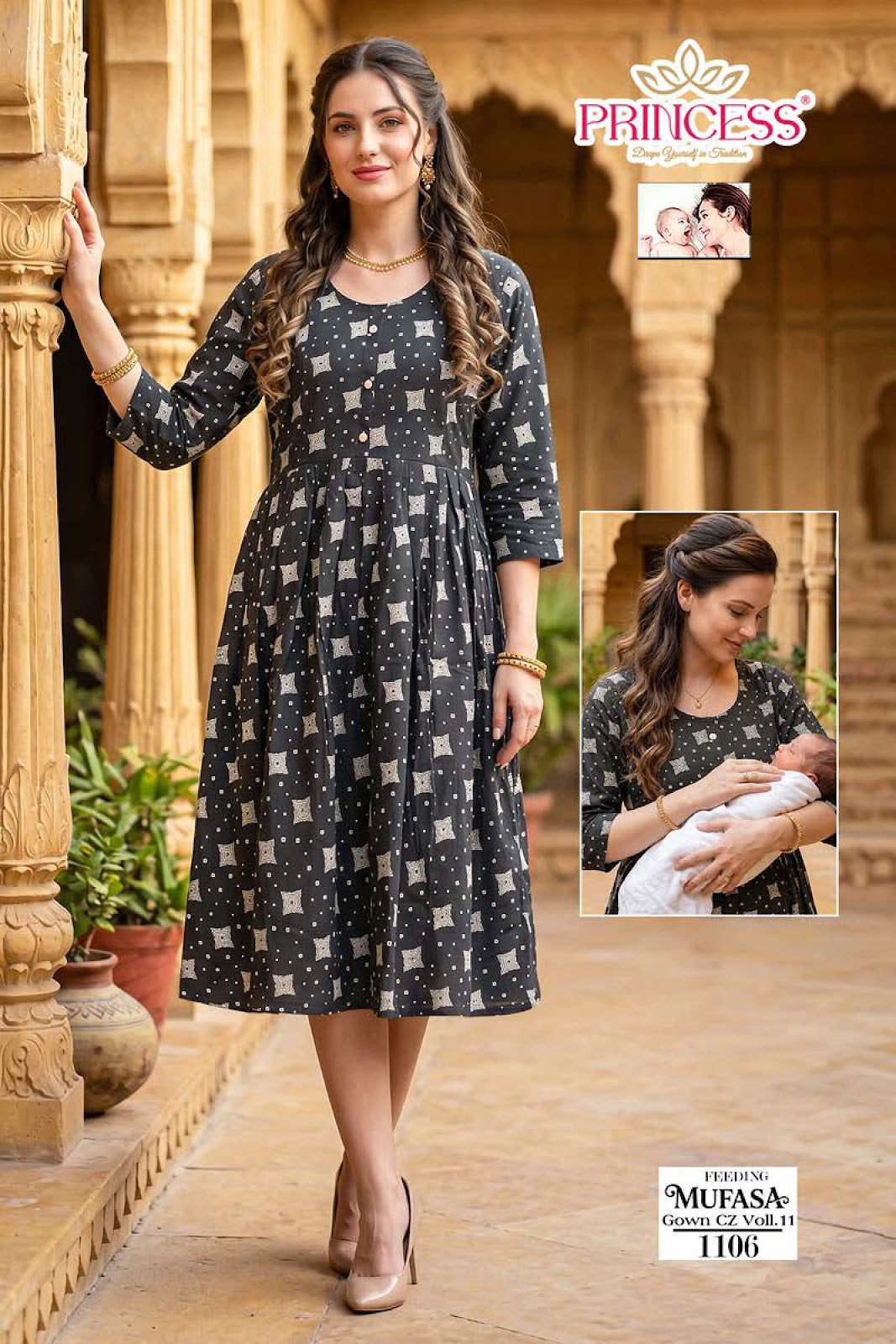 Mufasa Vol 11 Princess Creation Roman Feeding Kurtis Wholesale Rate