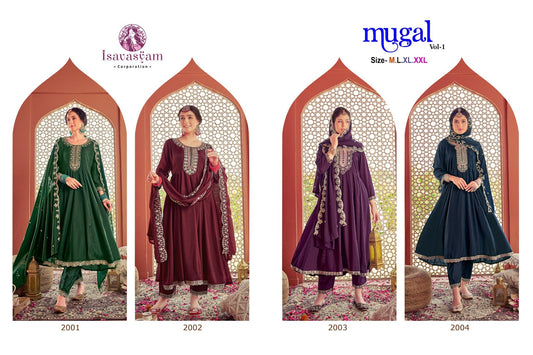 Mugal Vol 1 Isavasyam Simmer Readymade Anarkali Suits Exporter Gujarat