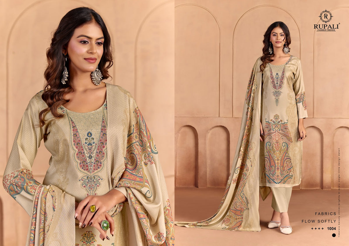 Mugdha Rupali Viscose Pashmina Suits Wholesale Rate