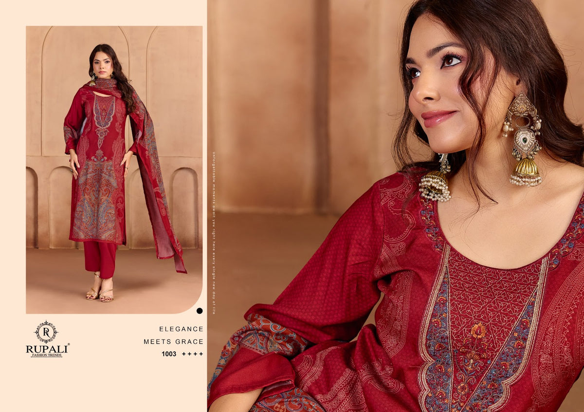 Mugdha Rupali Viscose Pashmina Suits Wholesale Rate