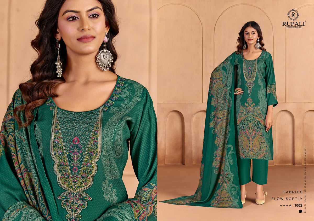 Mugdha Rupali Viscose Pashmina Suits Wholesale Rate