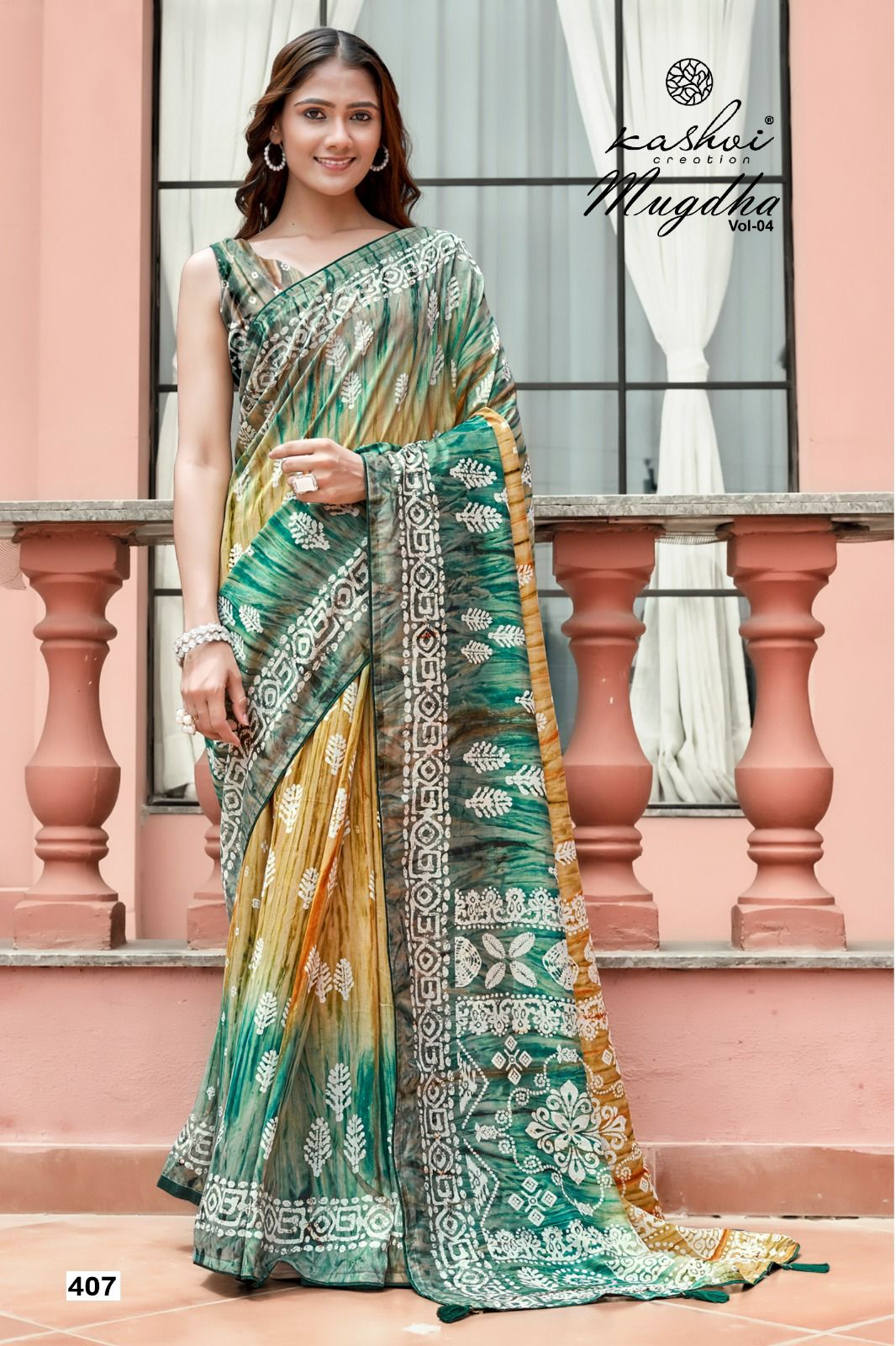 Mugdha Vol 4 Kashvi Creation Dola Sarees Wholesale Rate