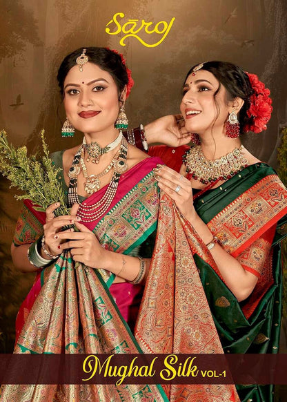 Mughal Silk Vol 1 Saroj Silk Sarees Wholesaler Ahmedabad
