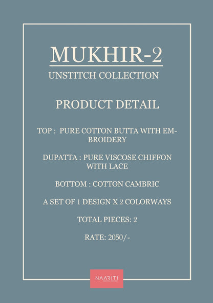 Mukhir 2 Naariti Pure Cotton Salwar Suits Supplier Ahmedabad