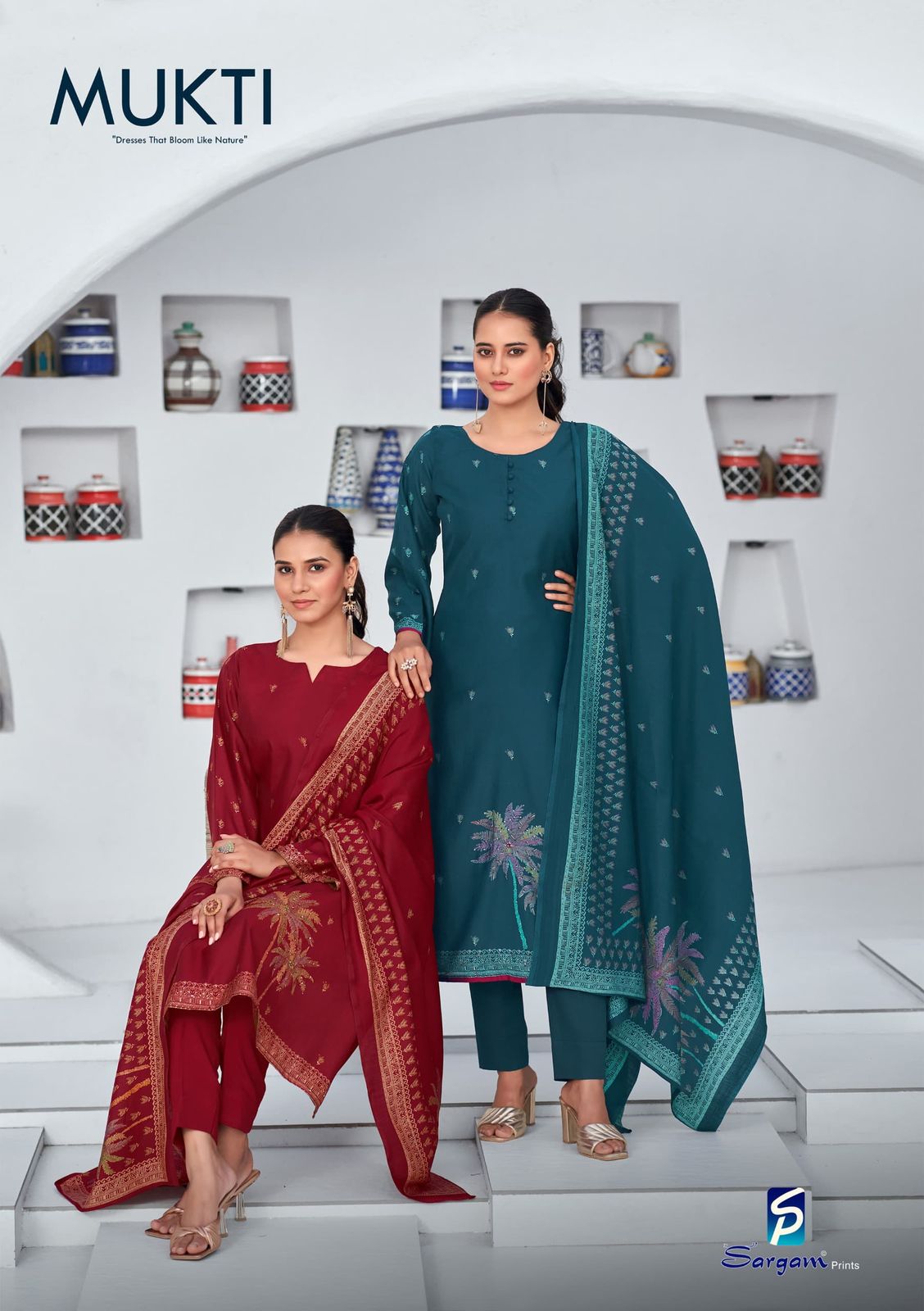 Mukti Sargam Prints Viscose Modal Pant Style Suits Wholesale Price