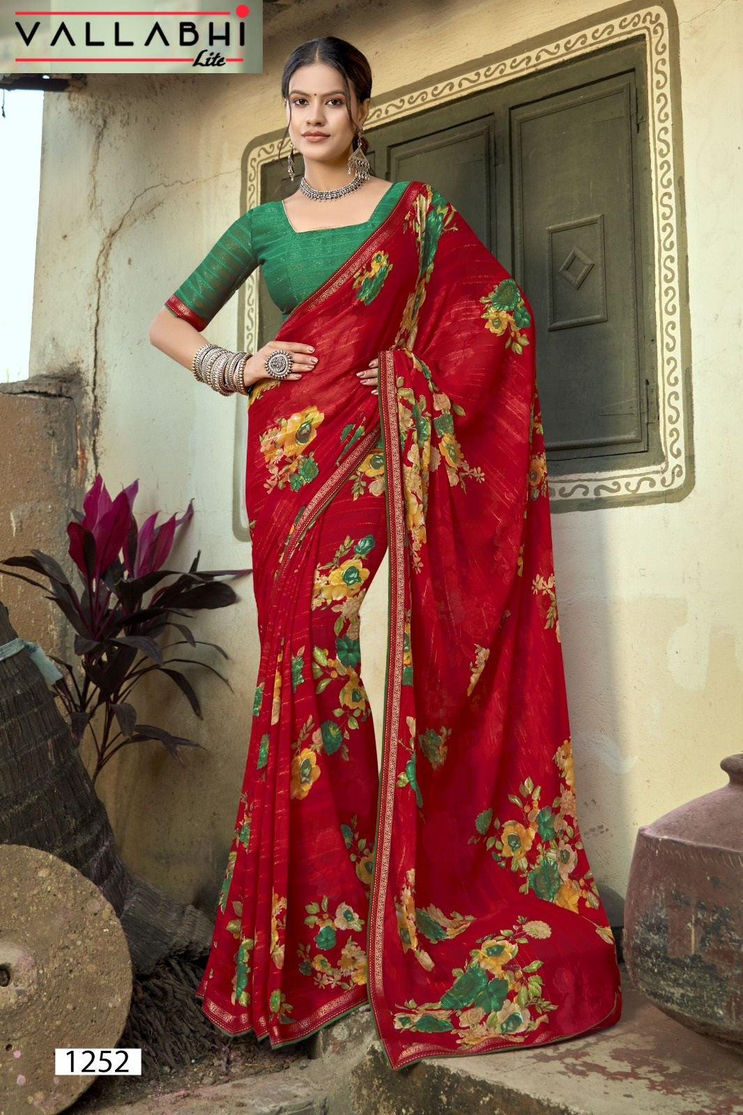 Mukunda Vallabhi Lite Georgette Sarees Wholesaler Gujarat