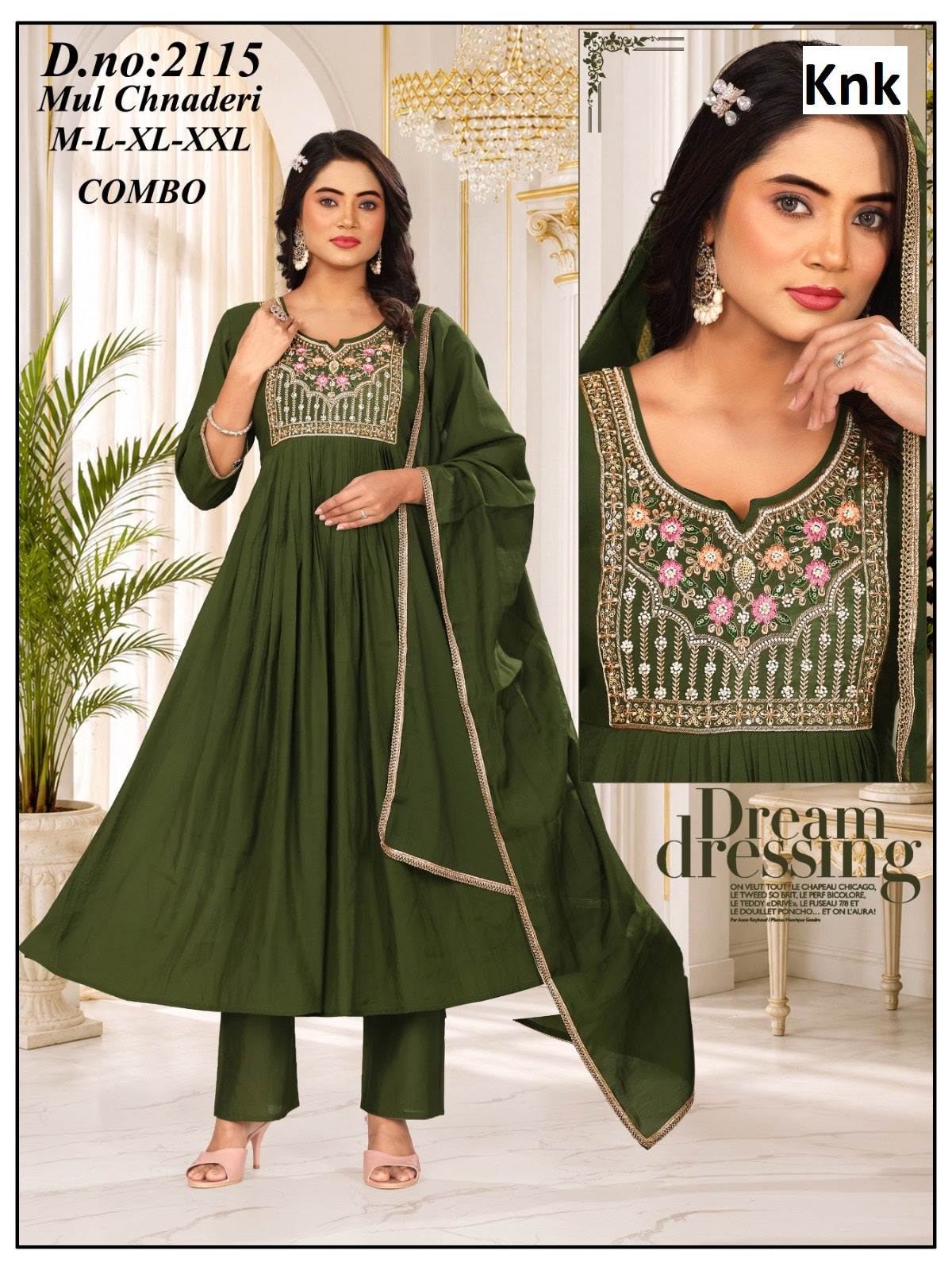 Mul Chanderi 2310 Knk Readymade Anarkali Suits Exporter India