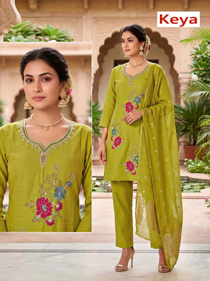 Mul Chanderi 2409 Keya Readymade Suits Exporter Gujarat