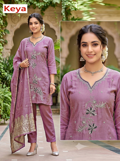 Mul Chanderi 2409 Keya Readymade Suits Exporter Gujarat
