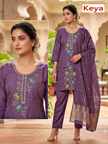 Mul Chanderi 2409 Keya Readymade Suits Exporter Gujarat