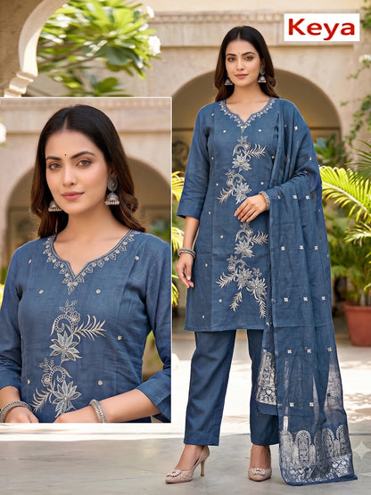 Mul Chanderi 2409 Keya Readymade Suits Exporter Gujarat
