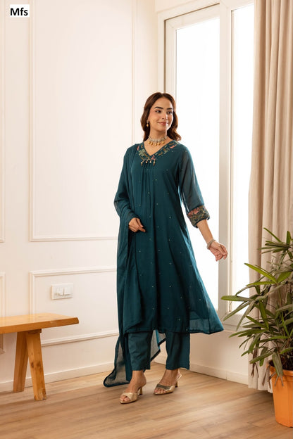Mul Cotton 231026 Mfs Readymade Pant Style Suits Manufacturer Gujarat