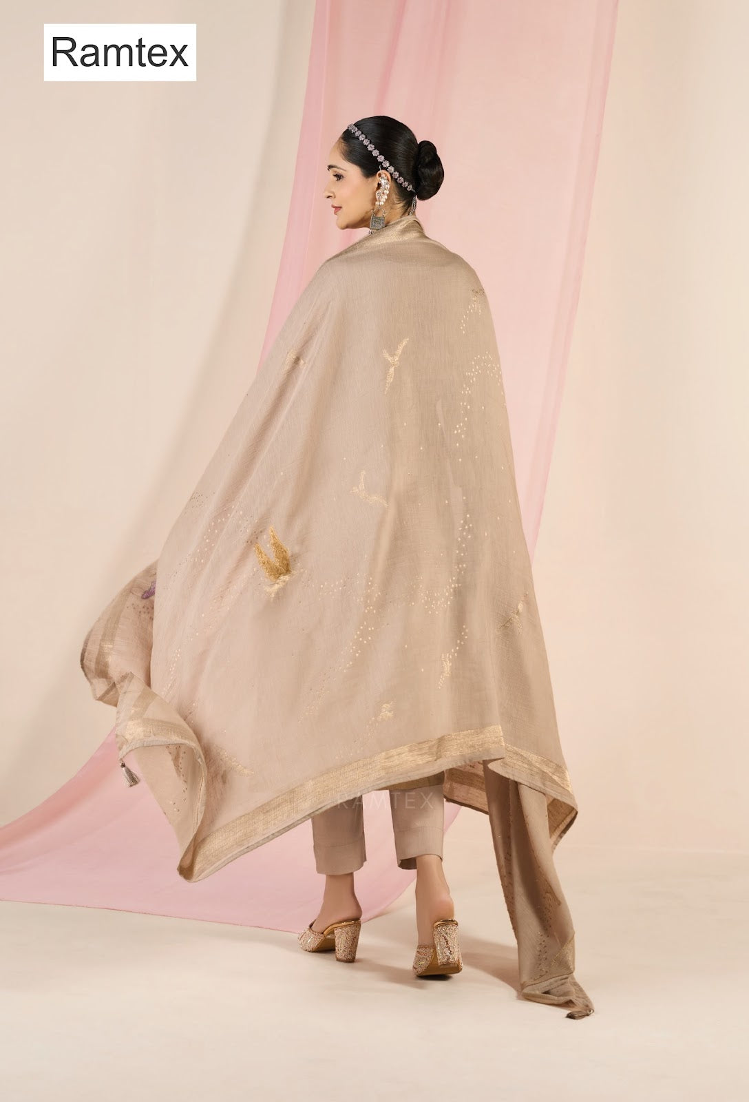 Mul Linen Heritage Ramtex Pant Style Suits Supplier Ahmedabad