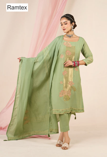 Mul Linen Heritage Ramtex Pant Style Suits Supplier Ahmedabad