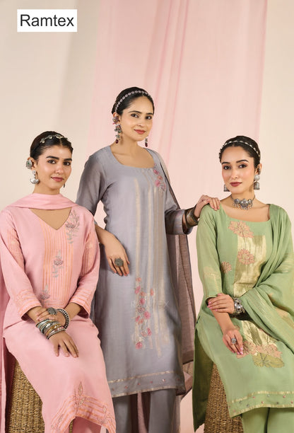 Mul Linen Heritage Ramtex Pant Style Suits Supplier Ahmedabad