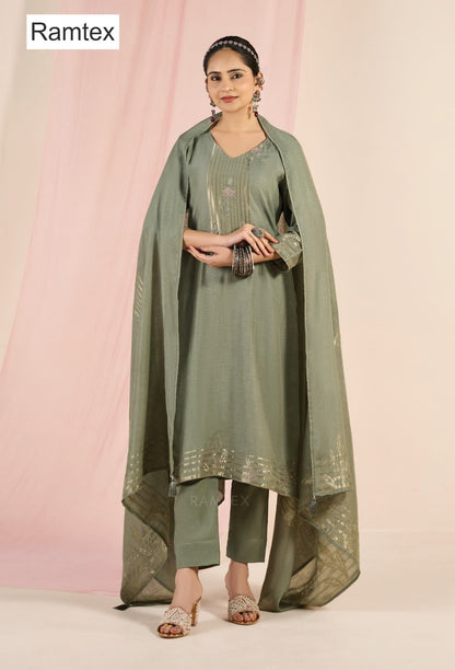 Mul Linen Heritage Ramtex Pant Style Suits Supplier Ahmedabad