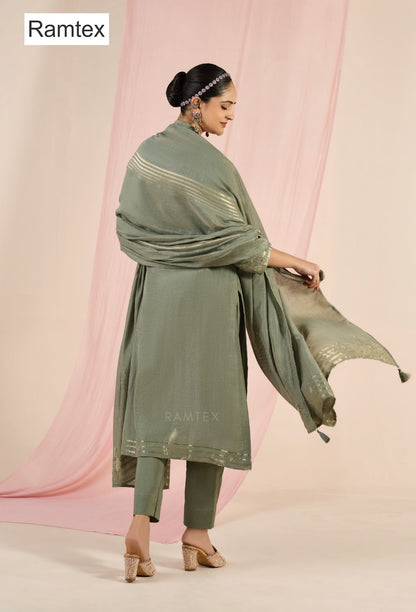 Mul Linen Heritage Ramtex Pant Style Suits Supplier Ahmedabad
