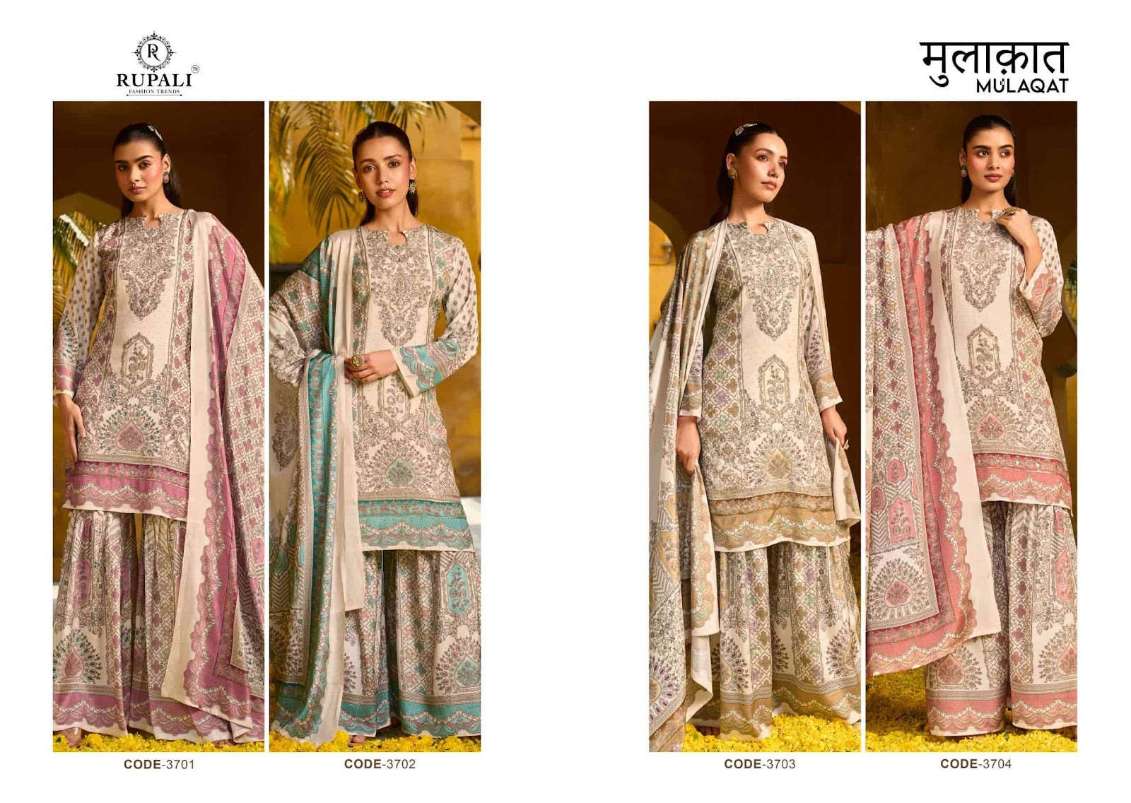 Mulaqat Rupali Viscose Muslin Pant Style Suits Manufacturer Gujarat