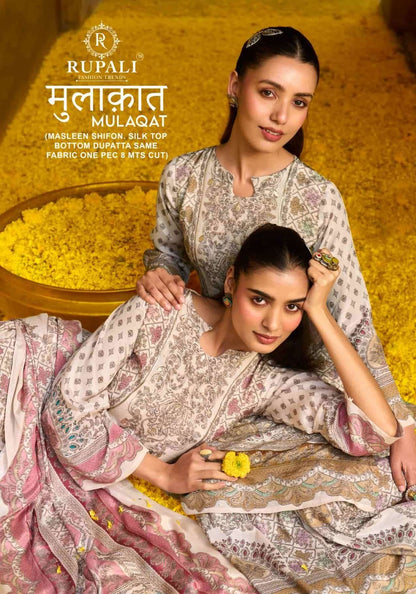 Mulaqat Rupali Viscose Muslin Pant Style Suits Manufacturer Gujarat