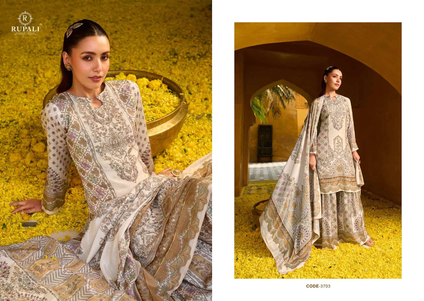 Mulaqat Rupali Viscose Muslin Pant Style Suits Manufacturer Gujarat