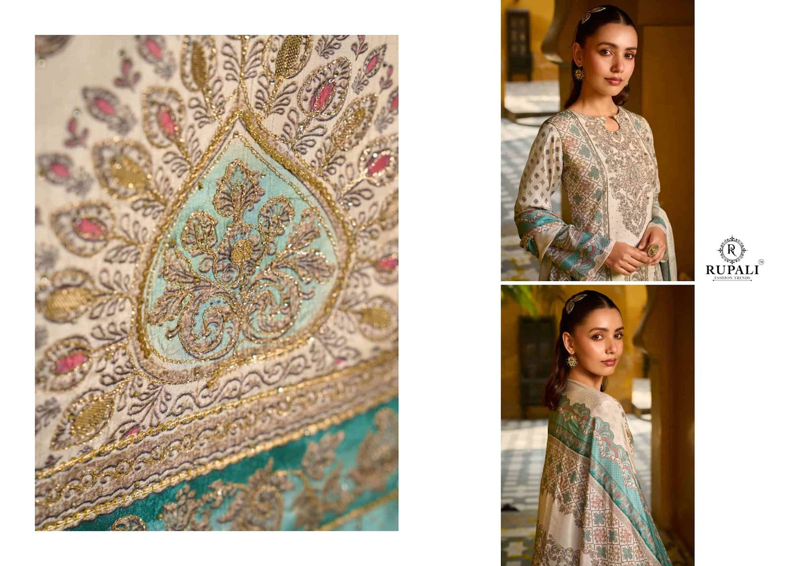 Mulaqat Rupali Viscose Muslin Pant Style Suits Manufacturer Gujarat