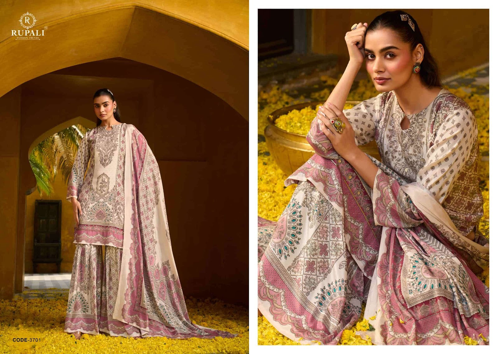 Mulaqat Rupali Viscose Muslin Pant Style Suits Manufacturer Gujarat