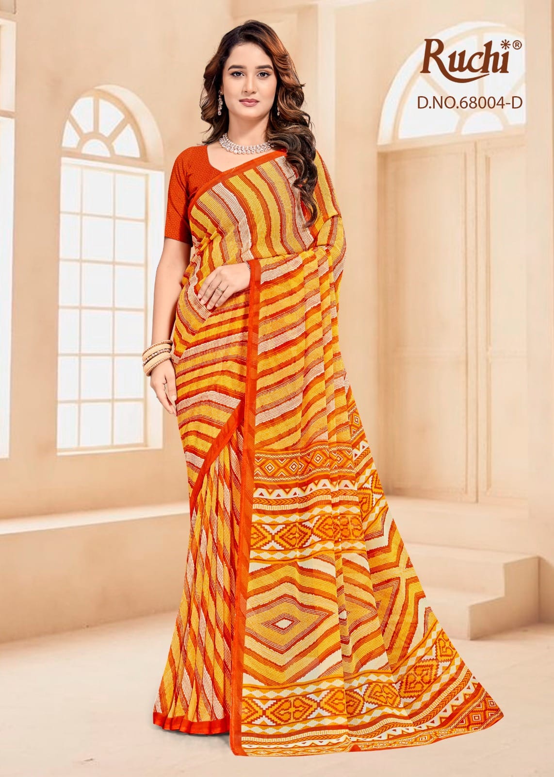 Mulberry Silk Ruchi Silk Georgette Sarees Wholesaler Gujarat
