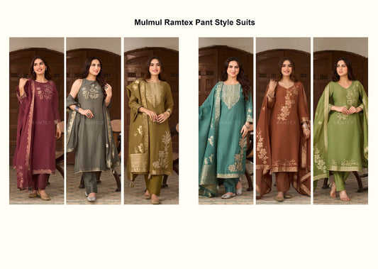 Mulmul Ramtex Mul Cotton Pant Style Suits Wholesale Rate