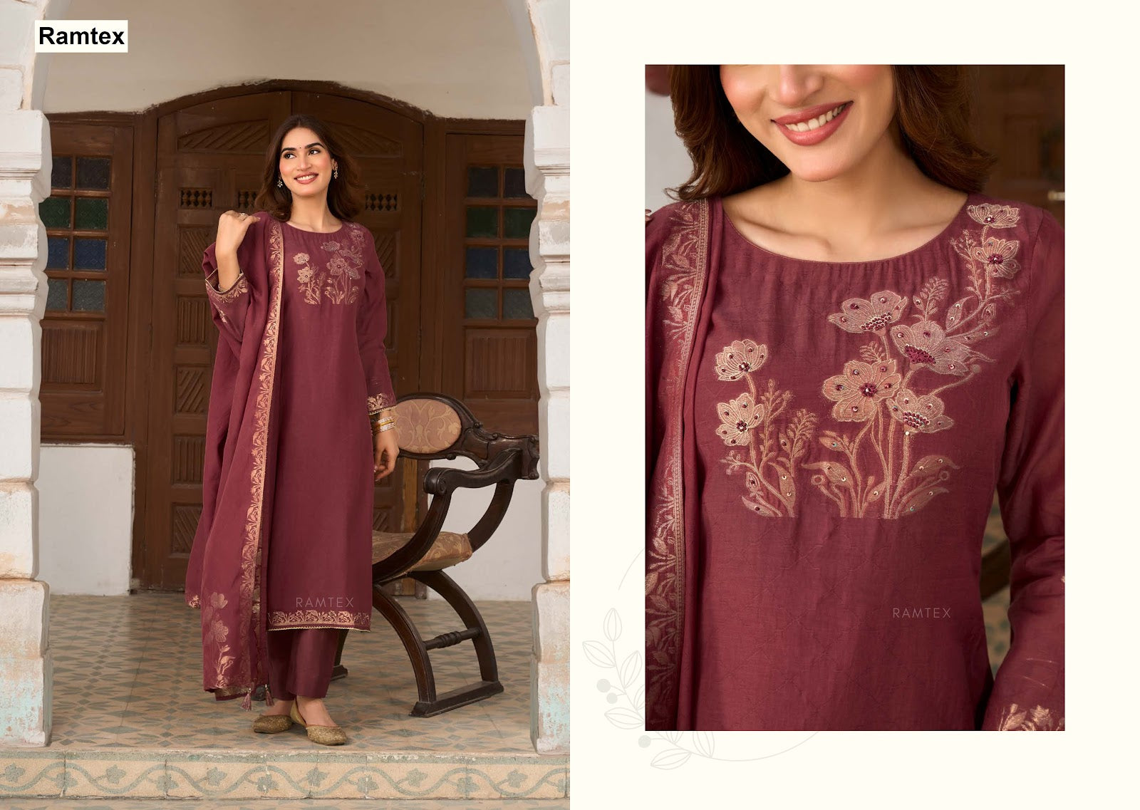 Mulmul Ramtex Mul Cotton Pant Style Suits Wholesale Rate