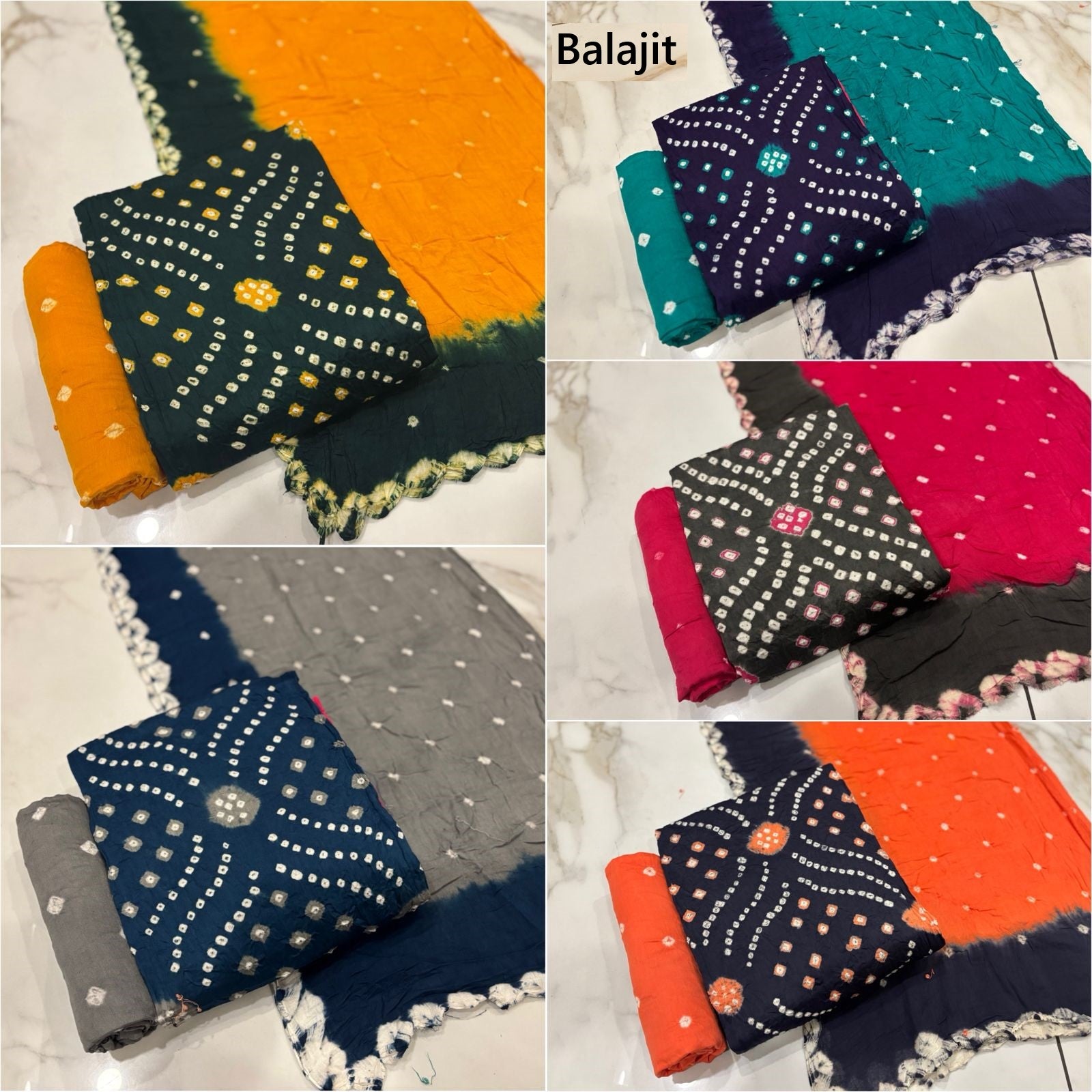 Multi Colour 301025 Balajit Cotton Satin Salwar Suits Wholesale Price