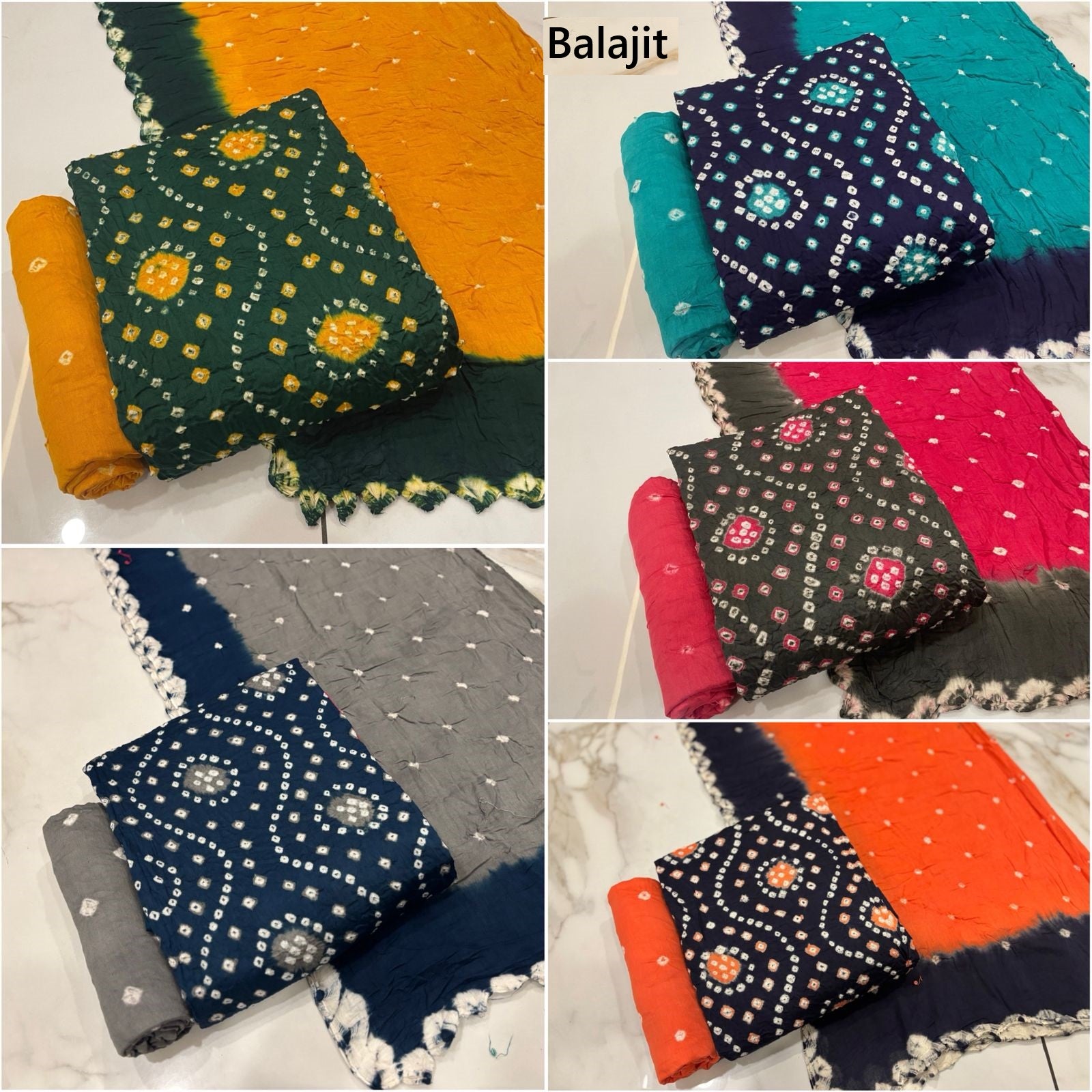 Multi Colour 301025 Balajit Cotton Satin Salwar Suits Wholesale Price