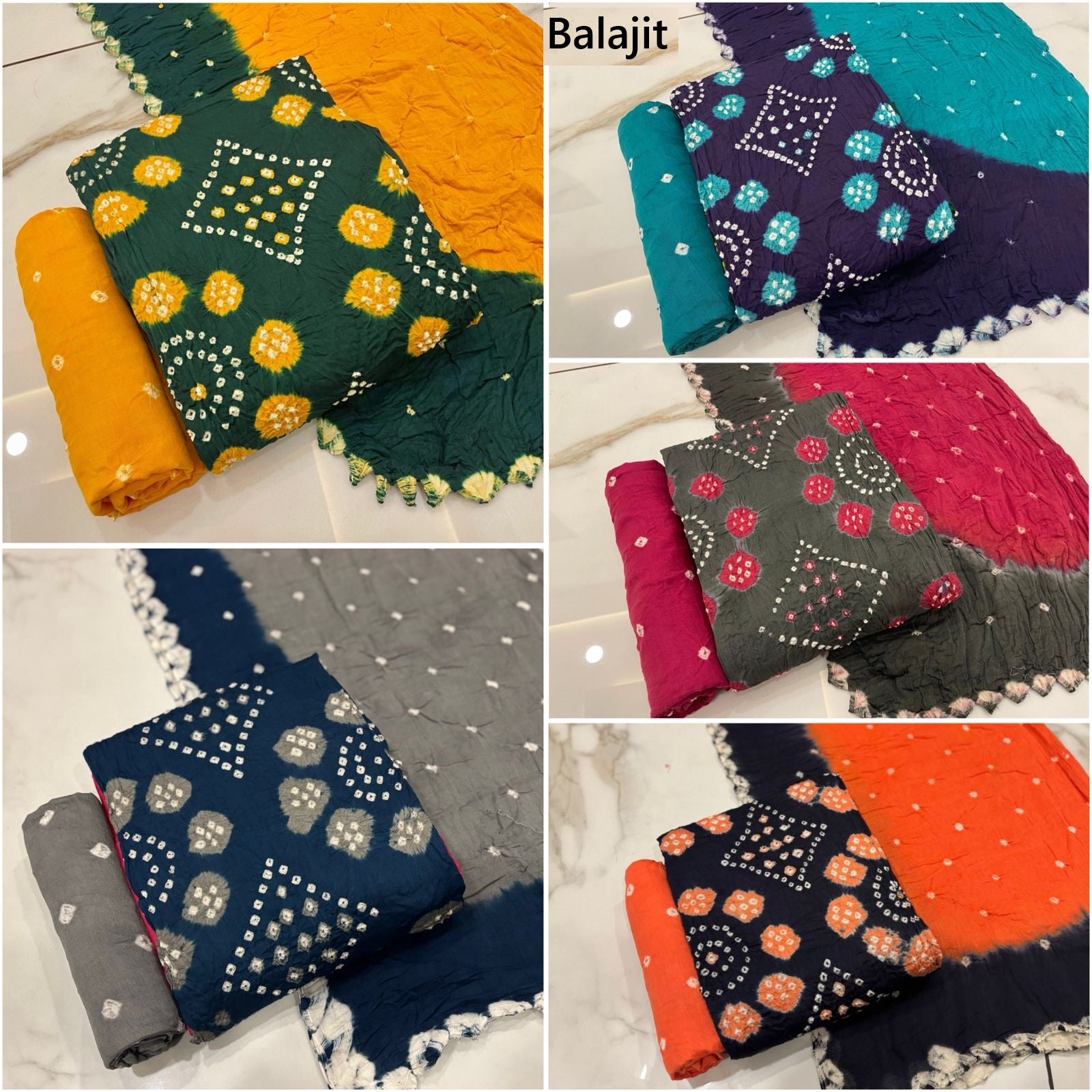 Multi Colour 301025 Balajit Cotton Satin Salwar Suits Wholesale Price