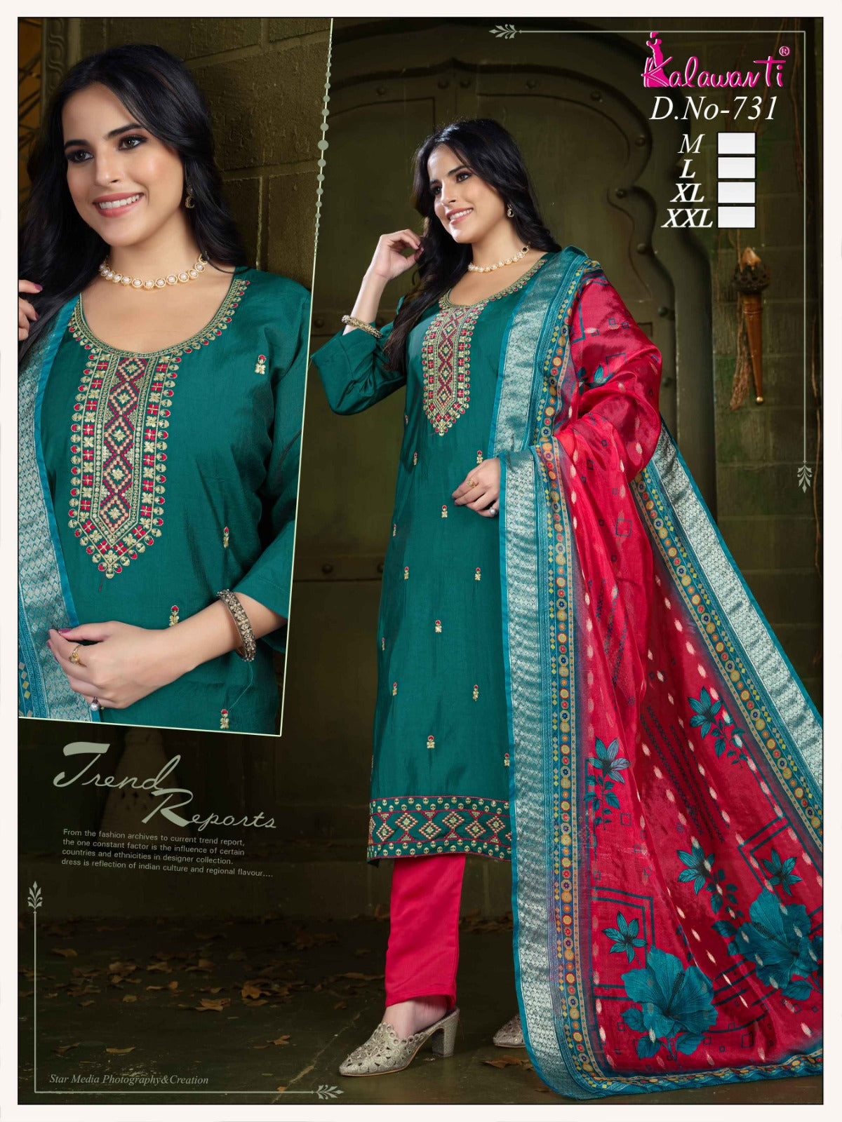 Multi Sequence 2909 Kalawanti Silk Readymade Pant Style Suits Supplier India