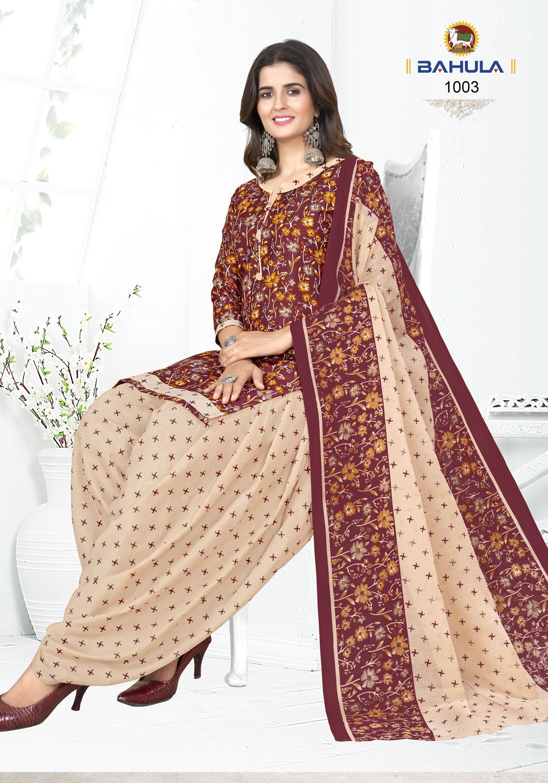 Mumal Vol 3 Bahula Semi Cotton Readymade Patiyala Suits Supplier Gujarat