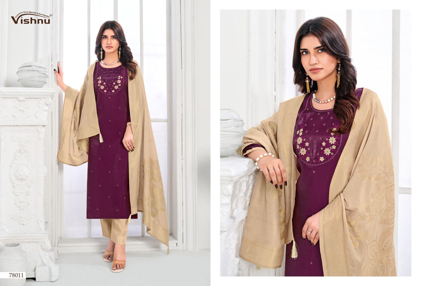 Mumkeen Vishnu Impex Modal Pant Style Suits Exporter India