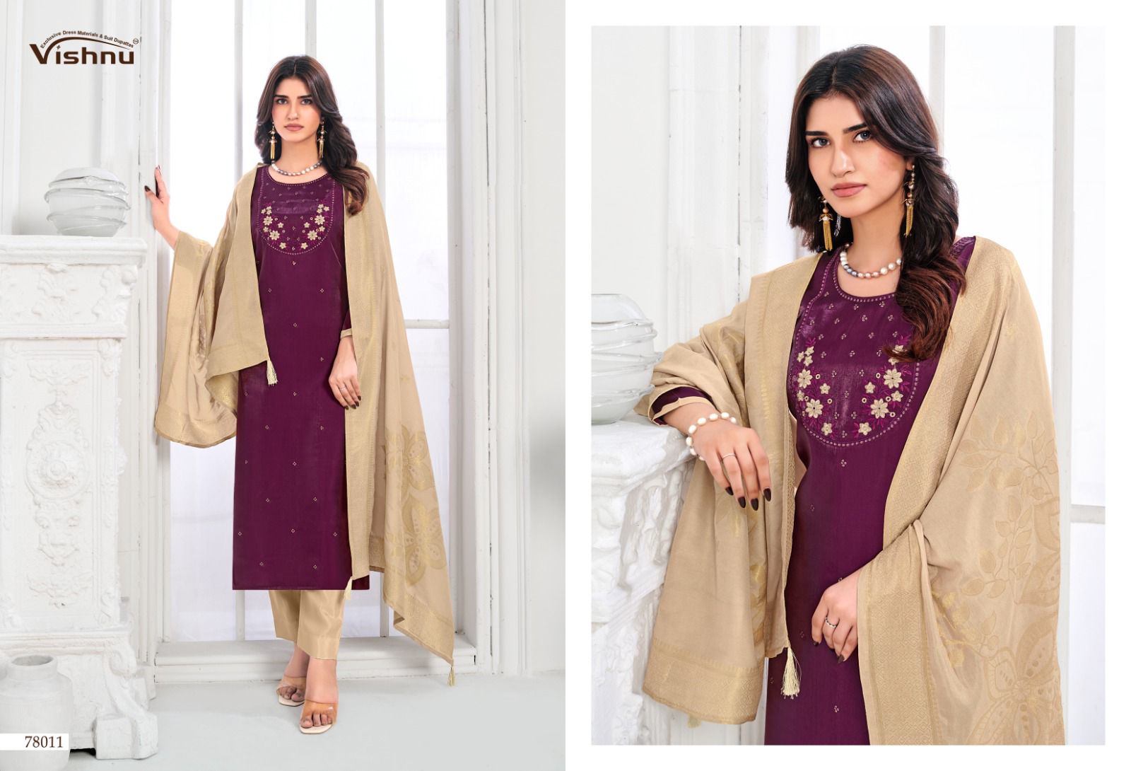 Mumkeen Vishnu Impex Modal Pant Style Suits Exporter India