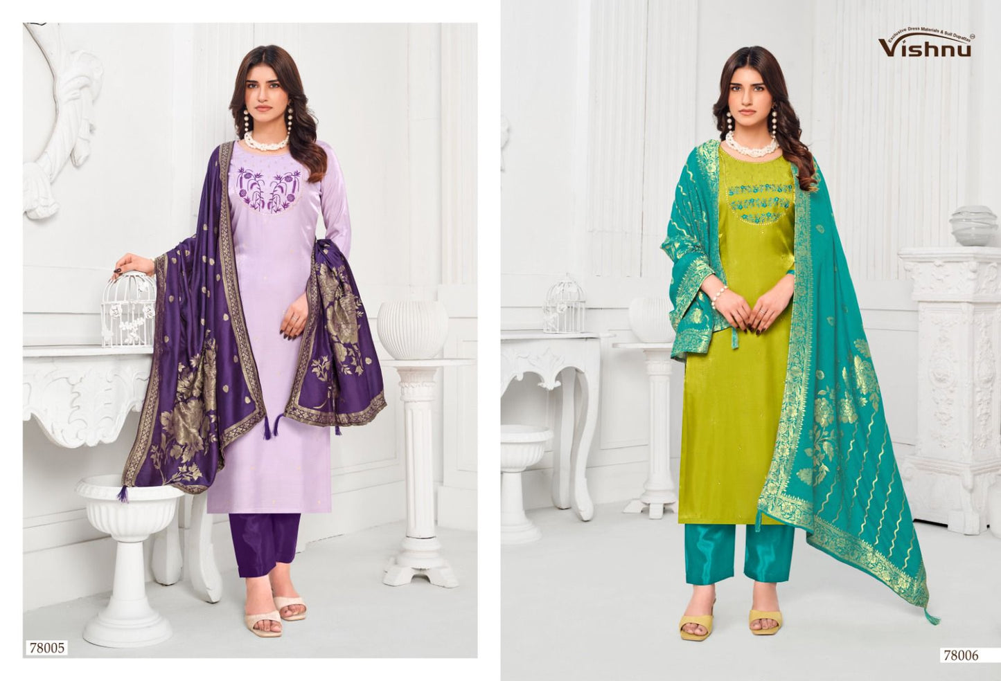 Mumkeen Vishnu Impex Modal Pant Style Suits Exporter India