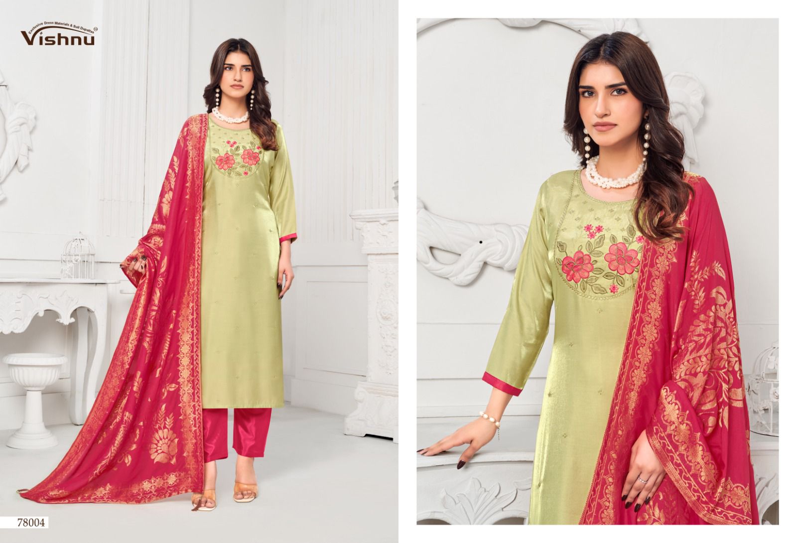Mumkeen Vishnu Impex Modal Pant Style Suits Exporter India