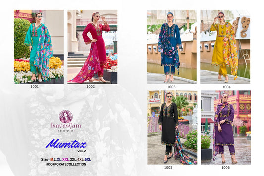 Mumtaz Vol 2 Isavasyam Roman Silk Readymade Pant Style Suits Exporter Gujarat