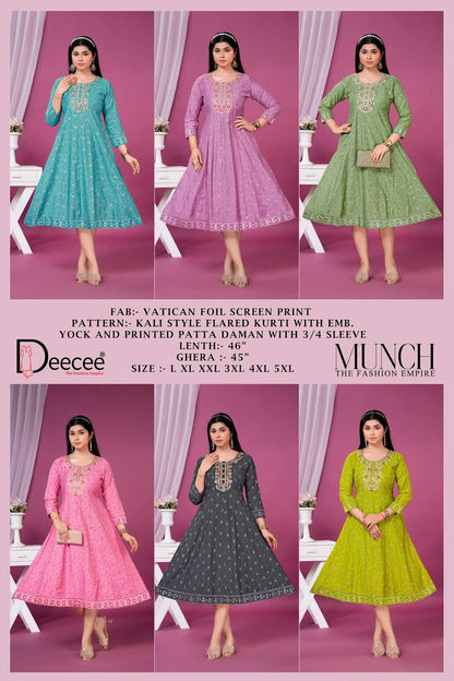 Munch Deecee Vatican Anarkali Kurtis Exporter Ahmedabad