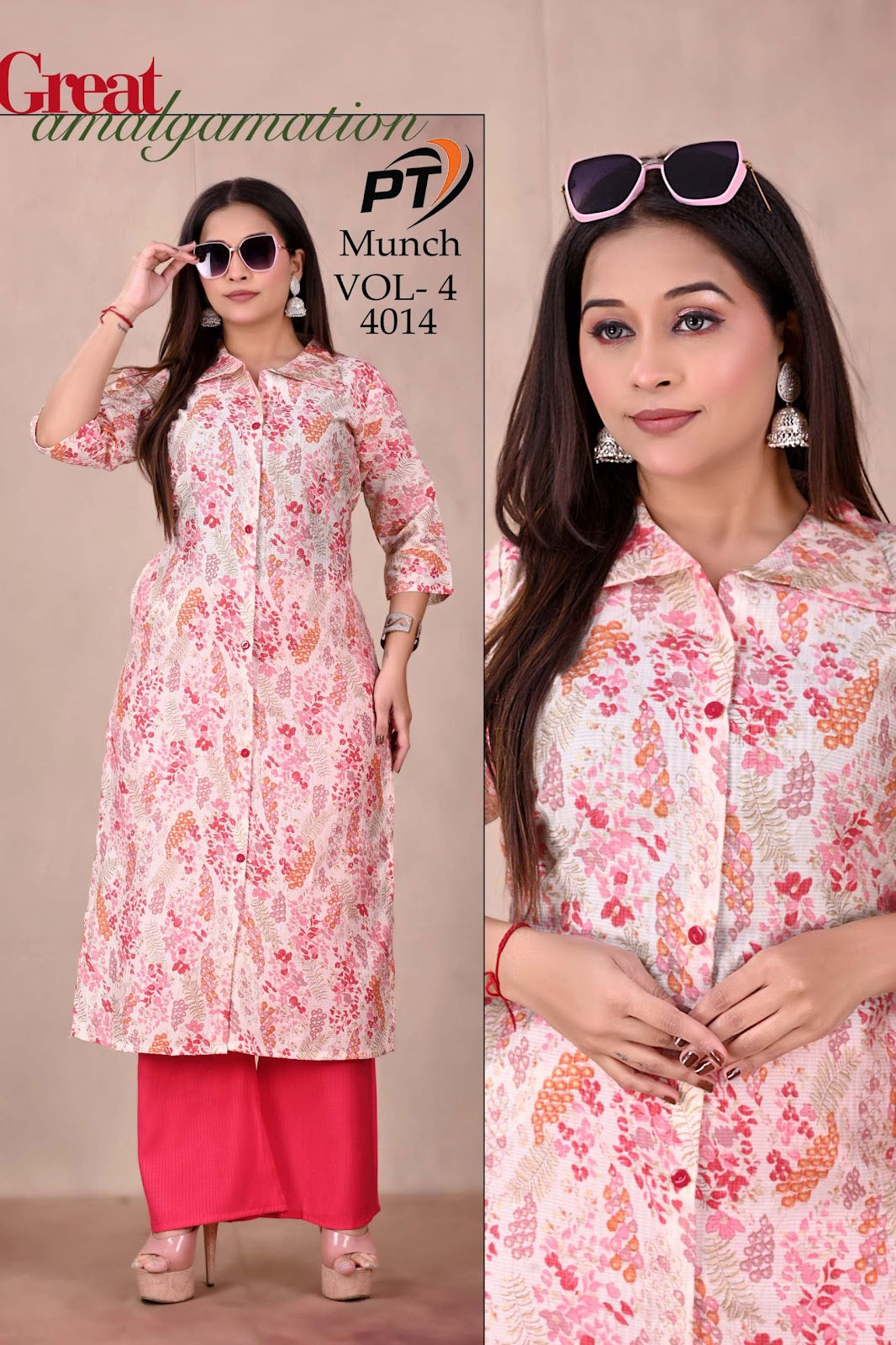 Munch Vol 4 Pt Barlin Kurti Pant Set Supplier Ahmedabad