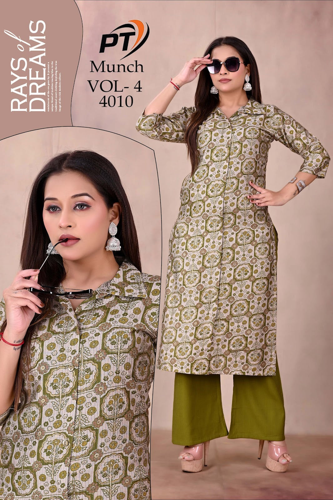 Munch Vol 4 Pt Barlin Kurti Pant Set Supplier Ahmedabad