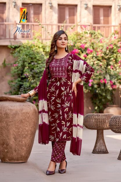 Munch Vol 5 Master Capsule Readymade Pant Style Suits Exporter Ahmedabad