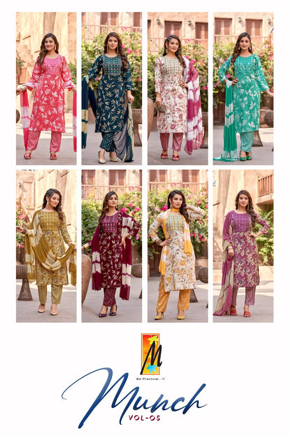 Munch Vol 5 Master Capsule Readymade Pant Style Suits Exporter Ahmedabad