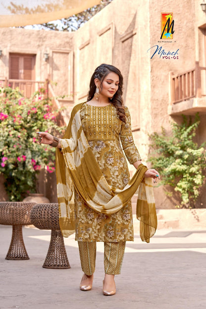 Munch Vol 5 Master Capsule Readymade Pant Style Suits Exporter Ahmedabad